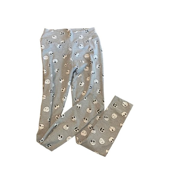 Small The Nightmare Before Christmas Junior Women's Jack Skellington Gray Leggin - Picture 6 of 6